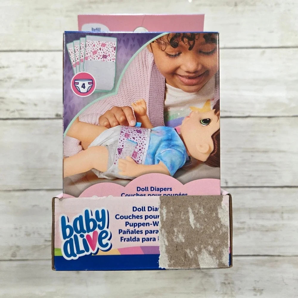 Baby‎ Alive Doll Diaper Refills 4-Pack 16 Diapers Total E9119 Hasbro New